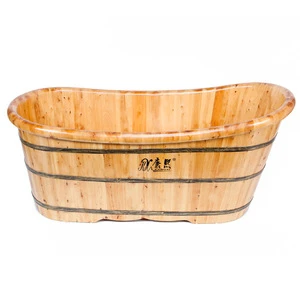 2020 new products soaking Oval teak bathtub acrylic shape wooden spa tub manufacture Relieve fatigue