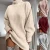 Import 2021 Autumn and Winter New Product Knitwear Mid-length Raglan Sleeve Turtleneck Pullover Casual Dresses from China