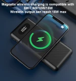 2021 modern 4 in 1 power banks 10000 mahpower bank chargers with cable wireless charger 15w magnetic power banks online order