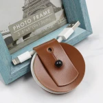 2021 New arrived Portable Leather Cable Holder USB Wire Winder Earphone Organizer