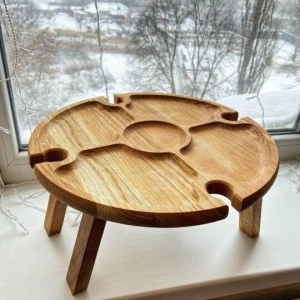 2021 Unique Wholesale Outdoor Gaeden Foldable Wood Picnic Wine Table Portable