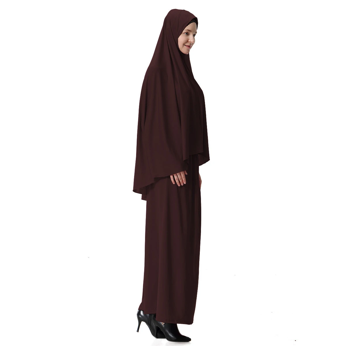 2021 wholesale Muslim clothing  long Khimar two sets with skirts