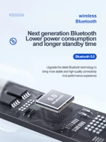 2022 factory price bluetooth headphone earbuds Strong Energy Saving BlueTooth 5.0 Super Long Battery Life