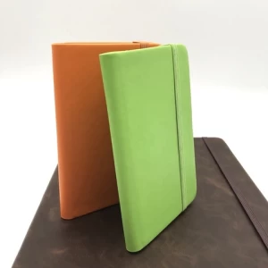 2023 custom pu leather hardcover mini notebook faux leather notebook planner