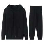 2023 wholesale New style fashion knitted casual women hoodie Sporty cashmere sweaters suit