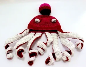 2024 Handmade knitted hat autumn winter warm octopus head hat creative hip-hop funny Novelty Crochet Octopus Hat