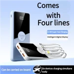 2024 New customized Logo Powerbank 20000mAh 22.5W Fast Charging 10000mah Power Bank phone charger with Cables for Mobile Phone