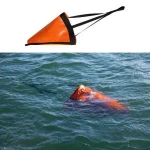 23" Universal PVC Boat Sea Anchor Drogue Drifting Brake Sock Chute Suit Boat Drag Parachute