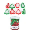 24-Piece plastic X-mas cookie cutter New Year holiday Christmas biscuit mold cake decorating tools
