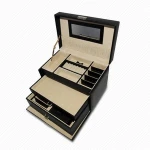 3-Layers Jewelry Box Big Capacity Jewelry Storage Packaging with Mirror