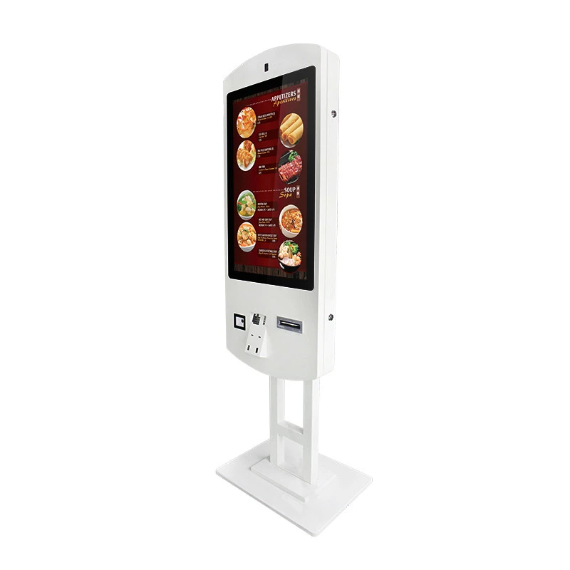 32inch Self Service Touch Screen Order Fast Food Payment Kiosk With Thermal Printer And Qr Code Scanner