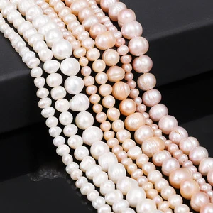 35CM/strand White Pink Purple Natural Freshwater Pearl Beads Loose Beads For DIY Women Earring Necklace Bracelet Jewelry Making