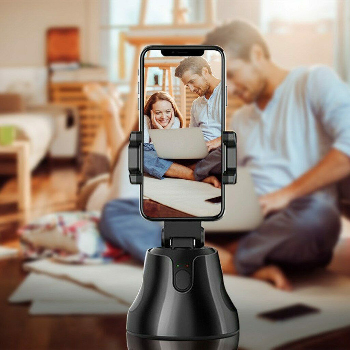 Buy 360 Degree Rotation Smart Phone Holder Auto Selfie Face Tracking ...