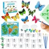 37 Pcs Set  Kids Crafts and Arts Supplies Painting Kit Decorate Your Own Butterfly Figurines DIY 3D Painting Party Favors Toys