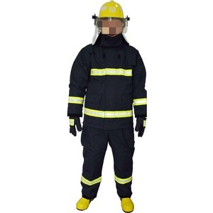4 Layers Aramid Navy Blue Firefighter Protective Fire Safety Suit
