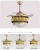Import 42 inch golden luxury acrylic retractable dc bldc remote control invisible crystal chandelier ceiling fan from China