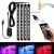 Import 4Pcs Car RGB LED Strip Light Car Auto Decorative Flexible Colored LED Strip Atmosphere Lamp Kit Lamp with Bluetooth Remote from China