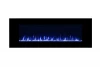 50&quot; 2-Colour Wall mounted electric fireplace, Crystal stone, Black