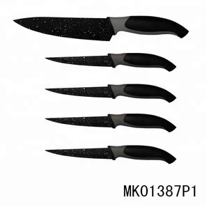5PCS non-stick flower coating Kitchen knife set