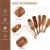 Import 6 Piece Cookware Spatula Spoon Kitchen Tools Utensils Set Teak Wooden Spurtles Set from China