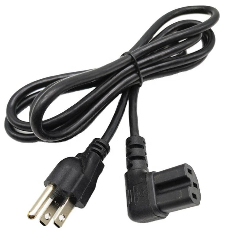 6ft black cUL Approved 5-15P 3 prong c15 us power cord 3X14AWG