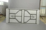 6ft folding solid trestle table in plastic for restaurant