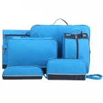 7pcs set laundry travel bag pack organizer, clothes underwear shoe storage toiletry traveling packing cubes kits compartments