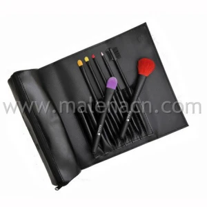 7PCS Travel Makeup Brush with Roll Pouch