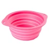 850ml foldable dog food bowls silicone for outdoor travelling