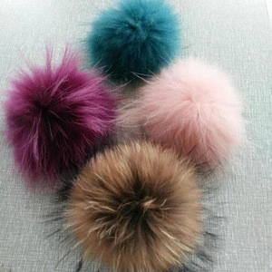 9-18cm Size Many Color Available Fox Raccoon Fur Pom Poms