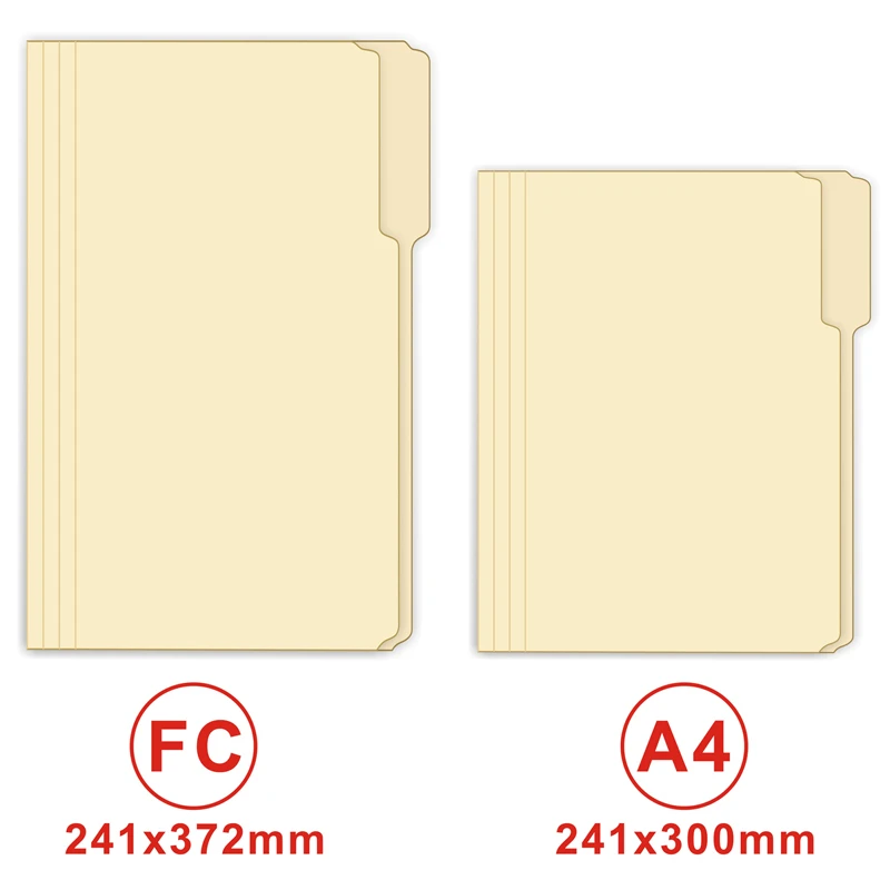 A4 & FC Size Manila Paper File Folder