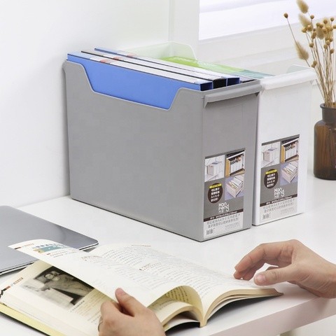 A4A3 paper storage file box plastic large office file materials sorting storage box portable uncovered box