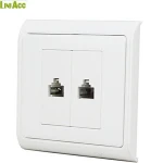 ACCET054 AMP Type RJ45 Dual Port Female Faceplate wall socket