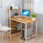 adjustable laptop stand desk PC desktop computer table with bookshelf