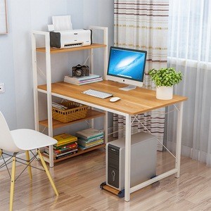 adjustable laptop stand desk PC desktop computer table with bookshelf