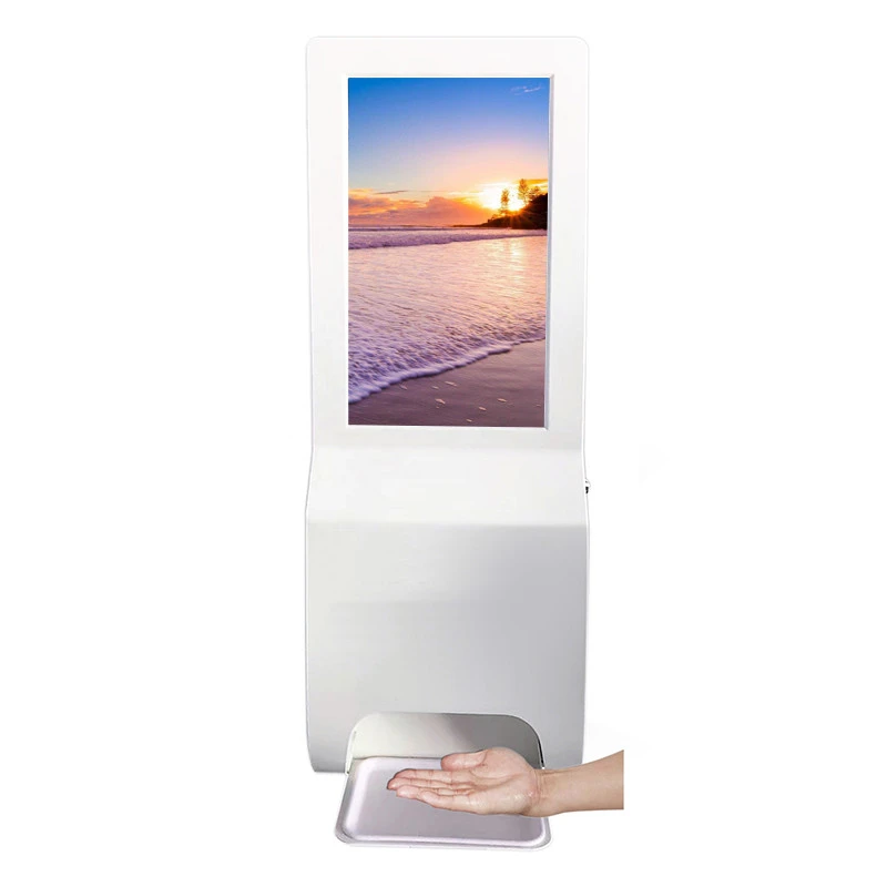 Advertising Board Stand Machine of Displayer Media Player Motion Sensor Touchless Sanitizer Dispenser Machine