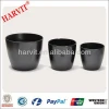  China Wholesale Home & Garden Supplies Flower Pots & Planters Set / Ceramic Black Glazed Flower Pots