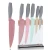 Import Amazon Bestseller Non Stick Coated Colorful Stainless Steel Soft TPR Handle Kitchen Knife Set from China
