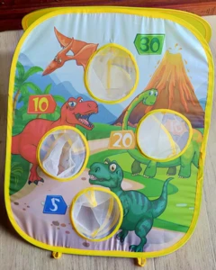 Amazon Hot sale Bean Bag Toss Game Toy for kids throw the bean bag Double Sided Sea Animals &amp; Dinosaurs with 8 beanbags