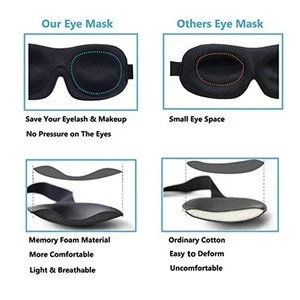 Amazon new Comfortable 100% blackout 3D Contoured travel sleeping eye mask eye shades