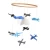 Import amazon OEM felt blue greyairplane cloudy hangers baby crib musical nursery celling mobiles wooden decoration for girls and boys from China