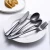 Import Amazon utensil 24 piece stainless steel fork and spoon knife black gold flatware custom gift set stainless cutlery set from China