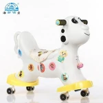 Animal toy ride on rocking horse plastic with wheels