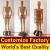 Articulated wooden dummy mannequin, Adjustable female display mannequin