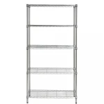 ASSMILE 5 Tier Metal Wire Rack Shelving Unit silver Powder Coated home Storage