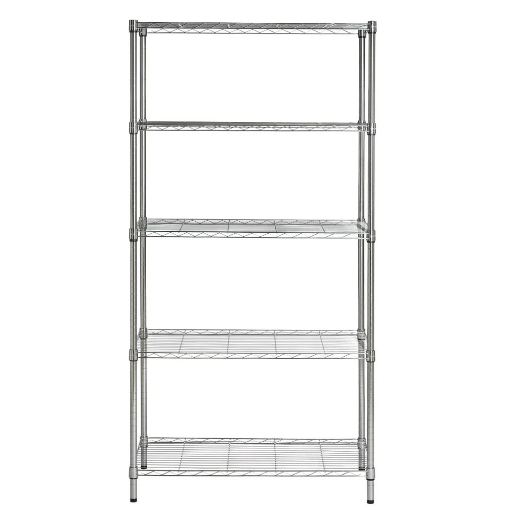 ASSMILE 5 Tier Metal Wire Rack Shelving Unit silver Powder Coated home Storage