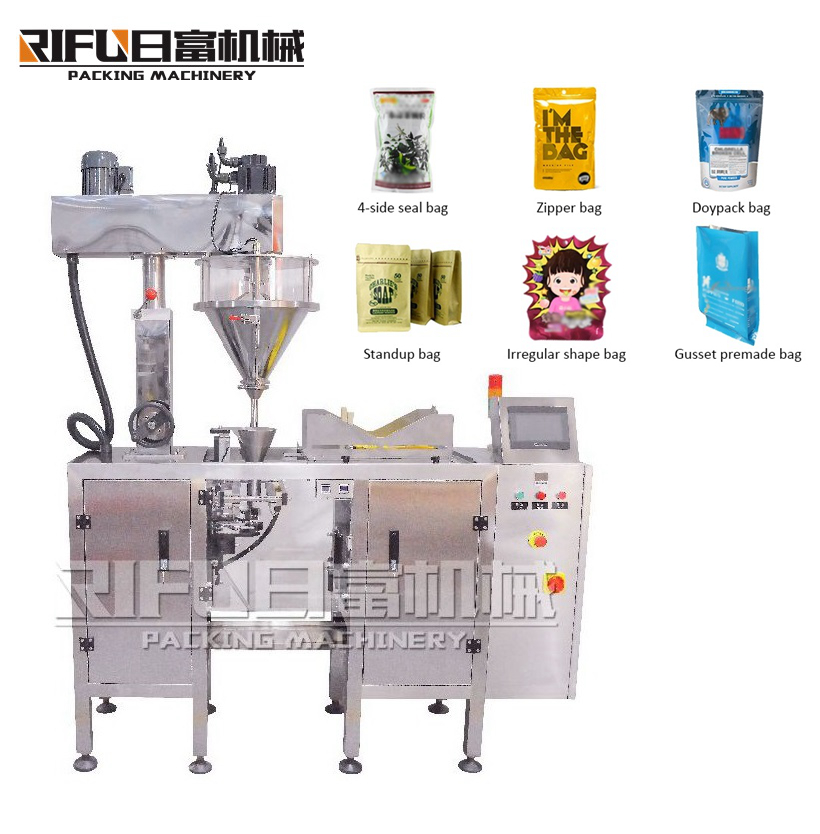 Automatic premade bag filling and sealing machine