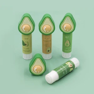 avocado  Top High Quality Non-Toxic PVA PVP  Glue Stick School/Office Tools  9g White Glue Stick with cute top for students