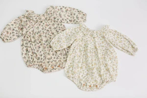 baby girls&#39; rompers long sleeve ruffles flower floral kids clothes children wholesale