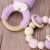 Baby Teeth Grinding Gum Accessories Crochet Colorful Rabbit Ear Head Baby Teeth Grinding Bracelet Necklace Rattle Toys